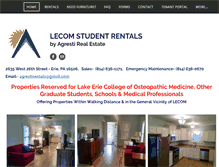 Tablet Screenshot of eriestudentrentals.com